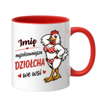 Kubek z dowolnym imieniem "Najlepsza dziołcha we wsi"