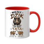 Kubek z dowolnymi imionami "Niezły dzik ten nasz TATA"