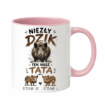 Kubek z dowolnymi imionami "Niezły dzik ten nasz TATA"