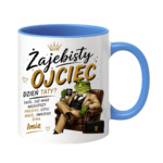 Kubek z dowolnym imieniem syna "Żajebisty ojciec"