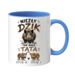 Kubek z dowolnymi imionami "Niezły dzik ten nasz TATA"