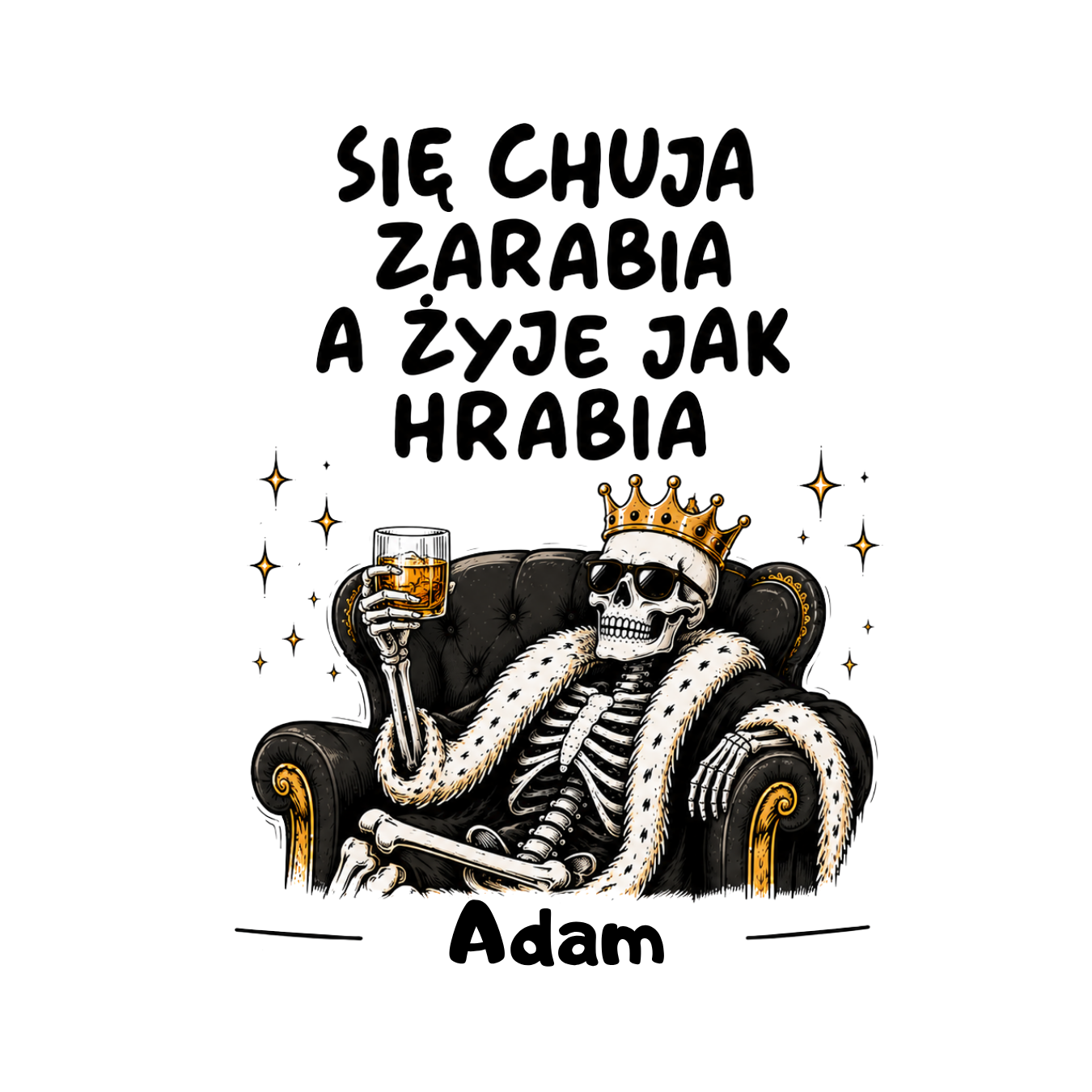 Marzena 5 (100314-) (37) Kubek z dowolnym imieniem "Się chuja zarabia"